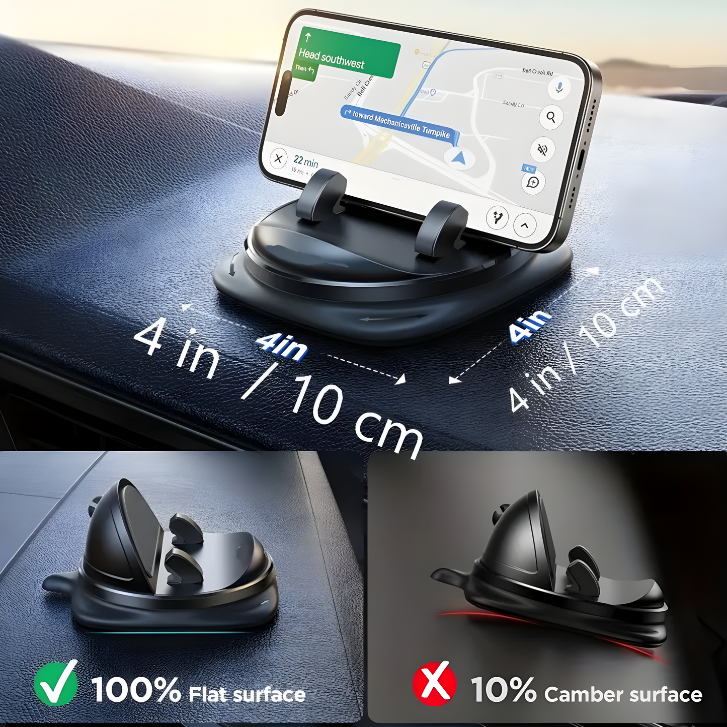 Car Phone Holder | حامل جوال للسيارة – 360° دوران، يناسب جميع السيارات