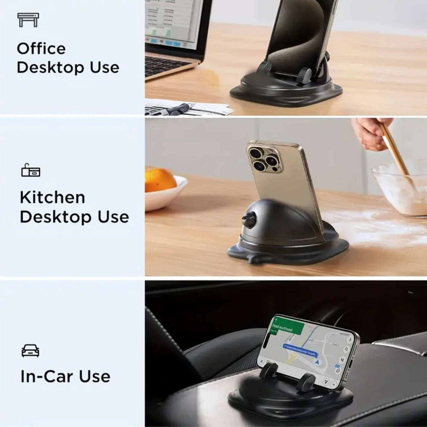 Car Phone Holder | حامل جوال للسيارة – 360° دوران، يناسب جميع السيارات